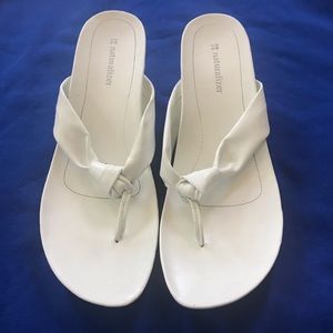 Naturalizer White Heel Thong Sandal